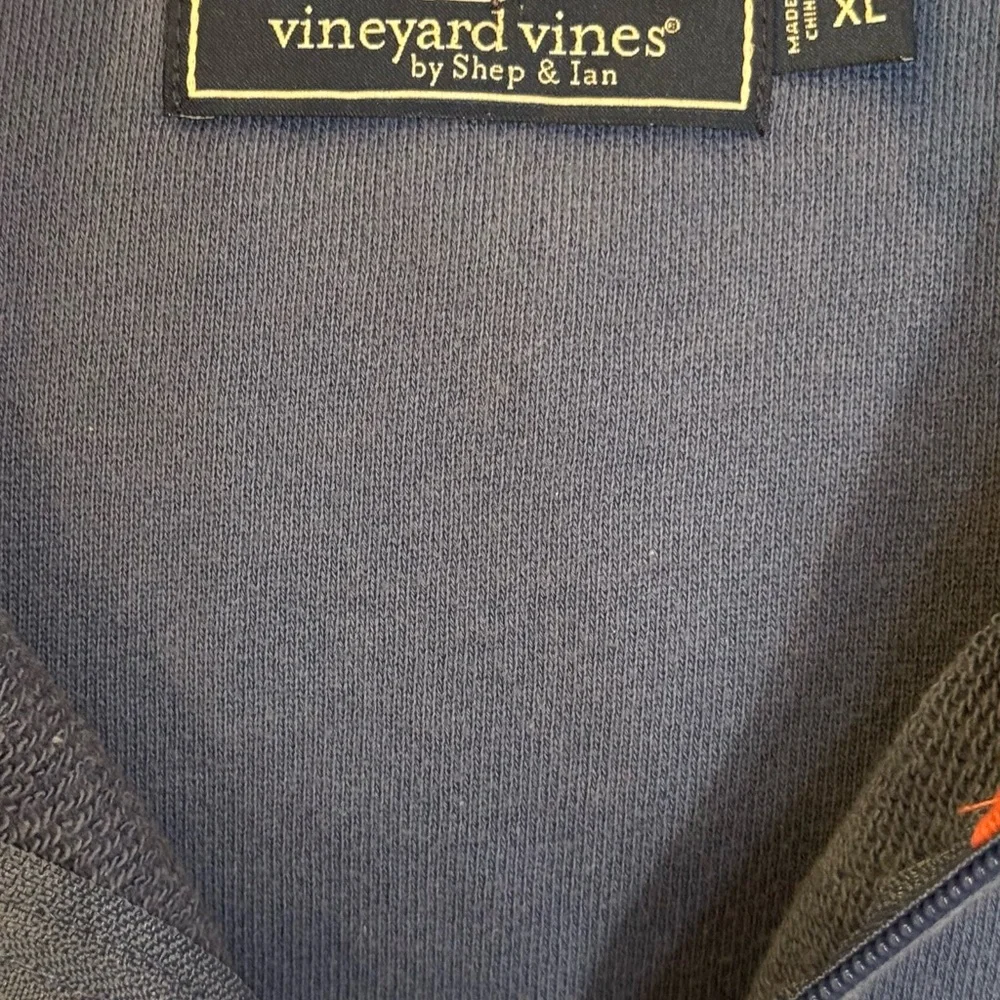 Vineyard Vines Men 1/4 Zip Sweatshirt Pullover Size XL Blue America USA Sweater - Picture 5 of 9
